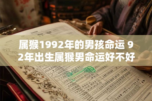 属猴1992年的男孩命运 92年出生属猴男命运好不好