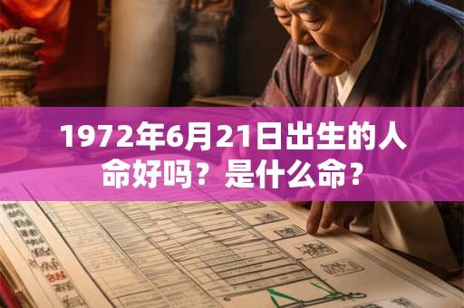 1972年6月21日出生的人命好吗？是什么命？