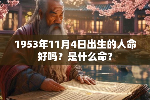 1953年11月4日出生的人命好吗？是什么命？