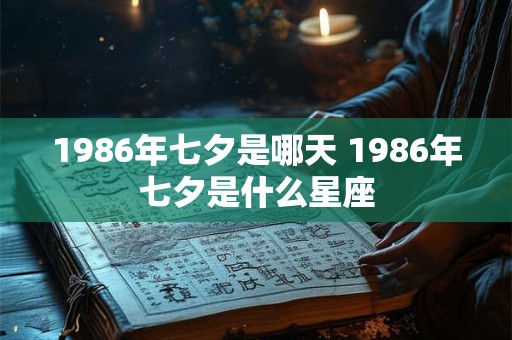 1986年七夕是哪天 1986年七夕是什么星座 1986年七夕是哪天 1986年七夕是什么星座
