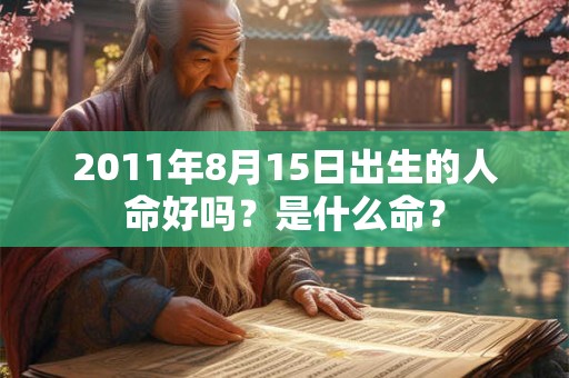 2011年8月15日出生的人命好吗？是什么命？