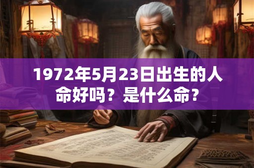 1972年5月23日出生的人命好吗？是什么命？
