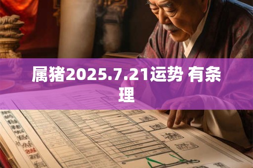 属猪2025.7.21运势 有条理