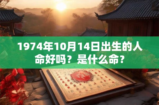 1974年10月14日出生的人命好吗？是什么命？