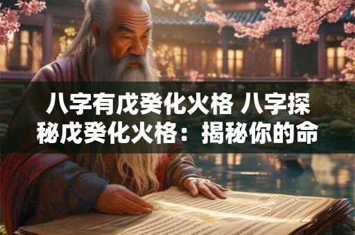 八字有戊癸化火格 八字探秘戊癸化火格：揭秘你的命理奥秘