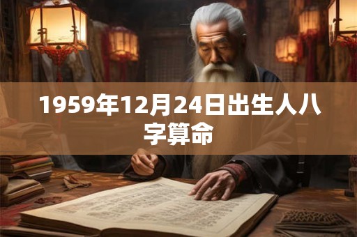 1959年12月24日出生人八字算命
