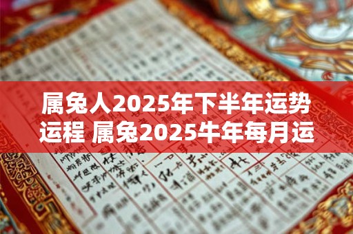 属兔人2025年下半年运势运程 属兔2025牛年每月运程详解