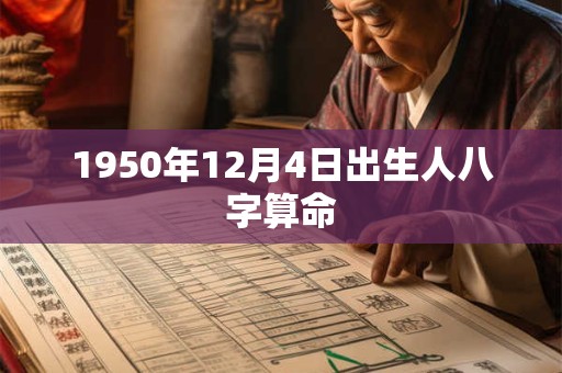 1950年12月4日出生人八字算命