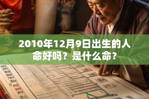 2010年12月9日出生的人命好吗？是什么命？