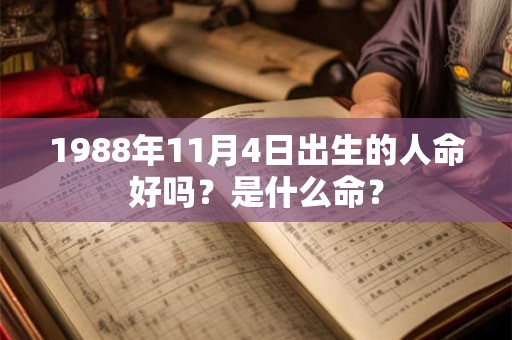 1988年11月4日出生的人命好吗？是什么命？
