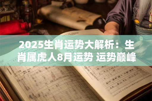 2025生肖运势大解析：生肖属虎人8月运势 运势巅峰勇往直前
