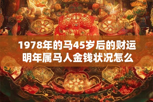1978年的马45岁后的财运 明年属马人金钱状况怎么样