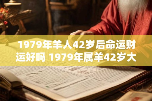 1979年羊人42岁后命运财运好吗 1979年属羊42岁大运年是真的吗