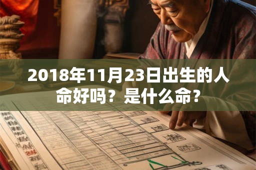2018年11月23日出生的人命好吗？是什么命？