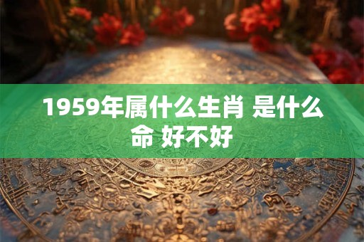 1959年属什么生肖 是什么命 好不好