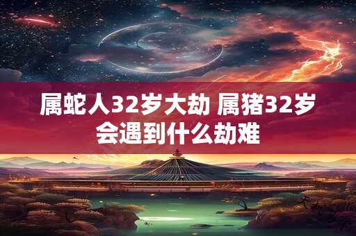 属蛇人32岁大劫 属猪32岁会遇到什么劫难 属蛇人32岁大劫 属猪32岁会遇到什么劫难