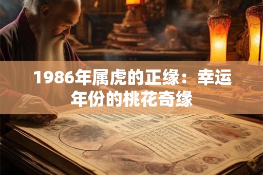 1986年属虎的正缘：幸运年份的桃花奇缘