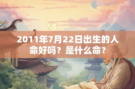 2011年7月22日出生的人命好吗？是什么命？