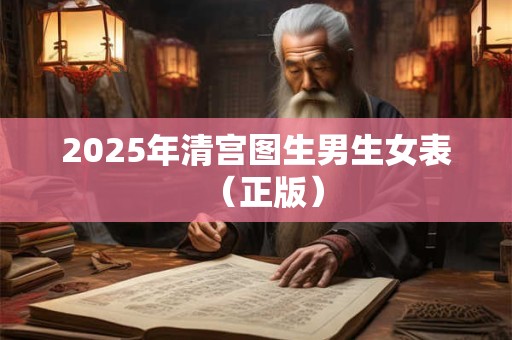 2025年清宫图生男生女表（正版）
