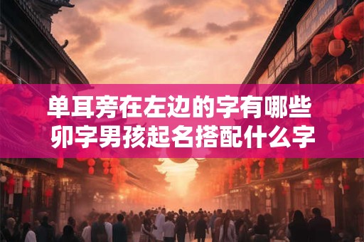 单耳旁在左边的字有哪些 卯字男孩起名搭配什么字
