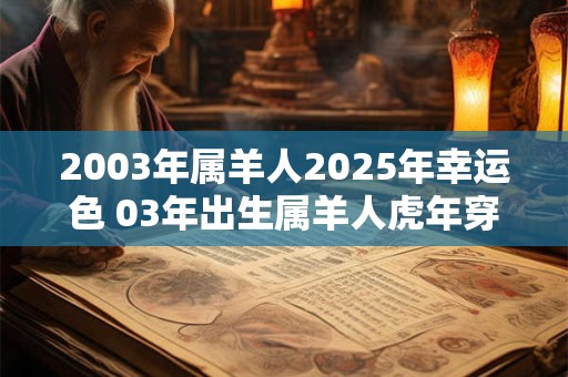 2003年属羊人2025年幸运色 03年出生属羊人虎年穿什么颜色衣服好