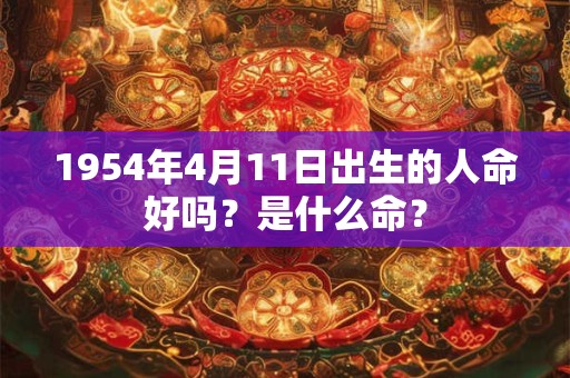 1954年4月11日出生的人命好吗？是什么命？