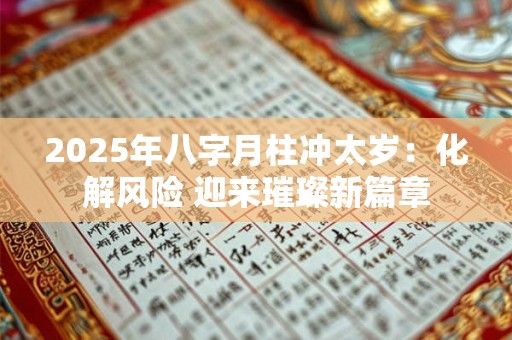 2025年八字月柱冲太岁：化解风险 迎来璀璨新篇章