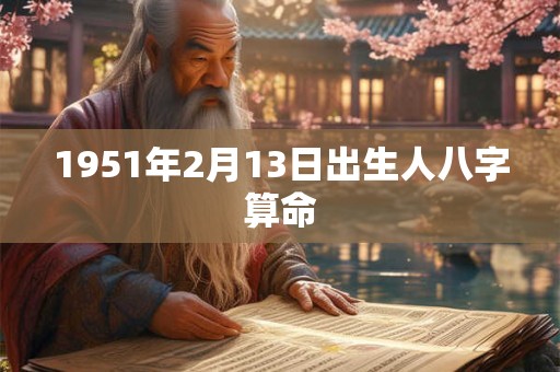 1951年2月13日出生人八字算命
