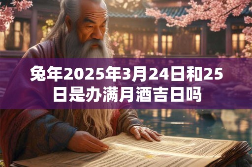 兔年2025年3月24日和25日是办满月酒吉日吗