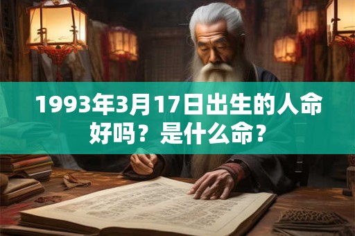 1993年3月17日出生的人命好吗？是什么命？