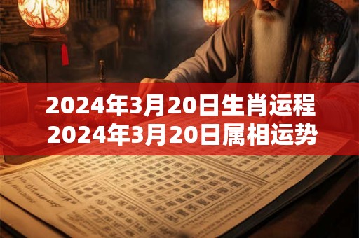 2024年3月20日生肖运程 2024年3月20日属相运势与特吉生肖