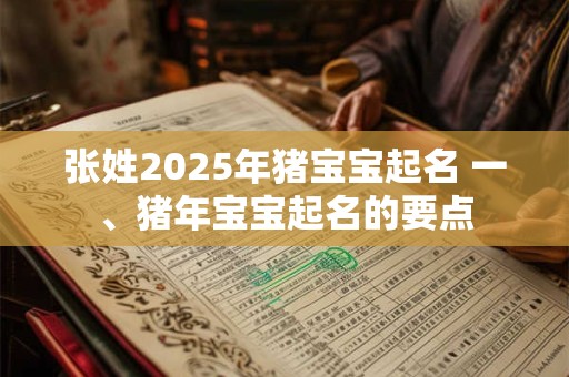 张姓2025年猪宝宝起名 一、猪年宝宝起名的要点