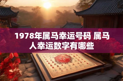 详细阅读:1978年属马幸运号码 属马人幸运数字有哪些 1978年属马幸运号码 属马人幸运数字有哪些