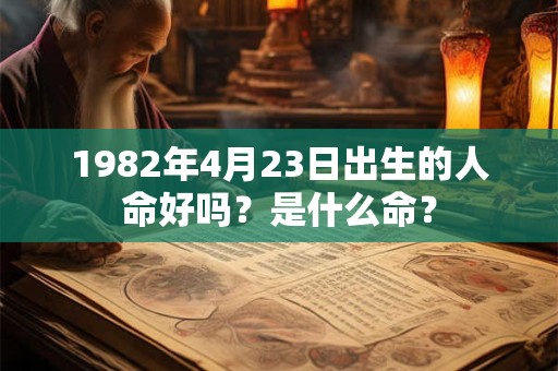 1982年4月23日出生的人命好吗？是什么命？