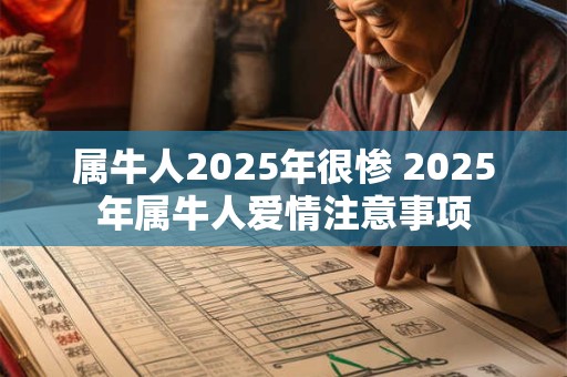 属牛人2025年很惨 2025年属牛人爱情注意事项
