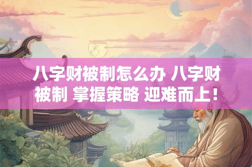八字财被制怎么办 八字财被制 掌握策略 迎难而上！