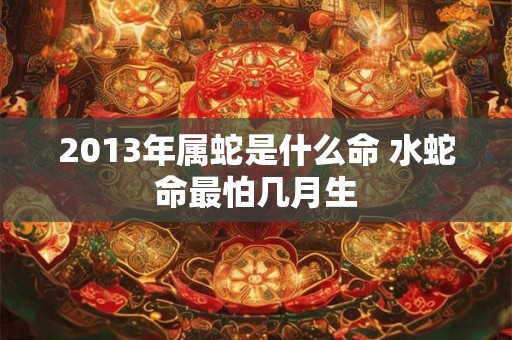 2013年属蛇是什么命 水蛇命最怕几月生