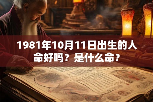 1981年10月11日出生的人命好吗？是什么命？