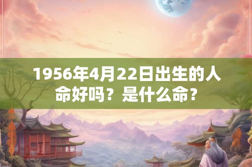1956年4月22日出生的人命好吗？是什么命？