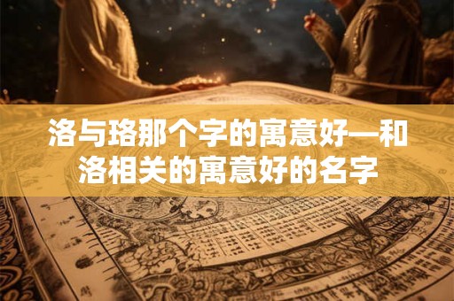 洛与珞那个字的寓意好—和洛相关的寓意好的名字
