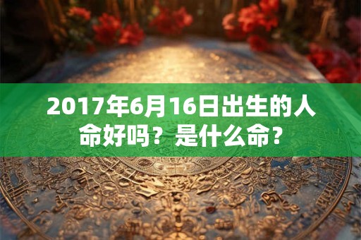 2017年6月16日出生的人命好吗？是什么命？