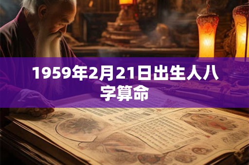 1959年2月21日出生人八字算命