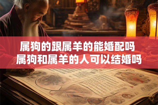 属狗的跟属羊的能婚配吗 属狗和属羊的人可以结婚吗 属狗的跟属羊的能婚配吗 属狗和属羊的人可以结婚吗