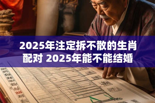 详细阅读:2025年注定拆不散的生肖配对 2025年能不能结婚 2025年注定拆不散的生肖配对 2025年能不能结婚