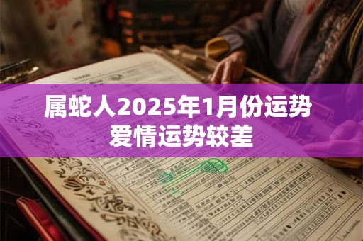 属蛇人2025年1月份运势 爱情运势较差
