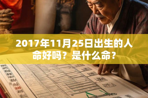 2017年11月25日出生的人命好吗？是什么命？