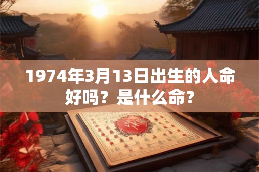 详细阅读:1974年3月13日出生的人命好吗?是什么命? 1974年3月13日出生的人命好吗?是什么命?
