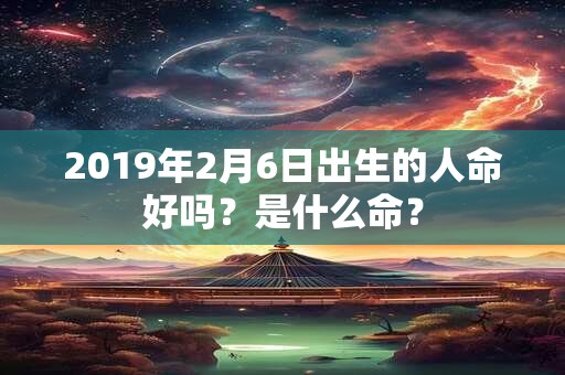 2019年2月6日出生的人命好吗？是什么命？