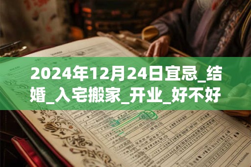 2024年12月24日宜忌_结婚_入宅搬家_开业_好不好？