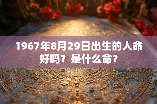 1967年8月29日出生的人命好吗？是什么命？